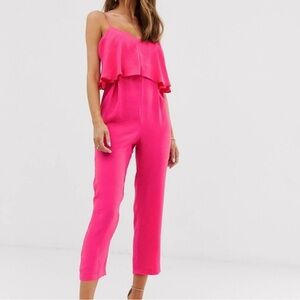 ASOS hot pink jumpsuit. NWT. Size 4